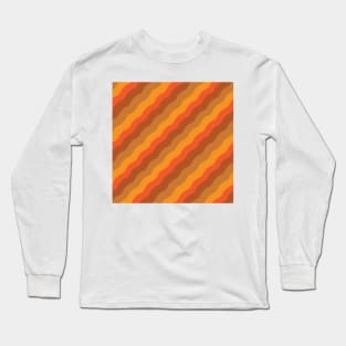 Retro orange seamless pattern Long Sleeve T-Shirt